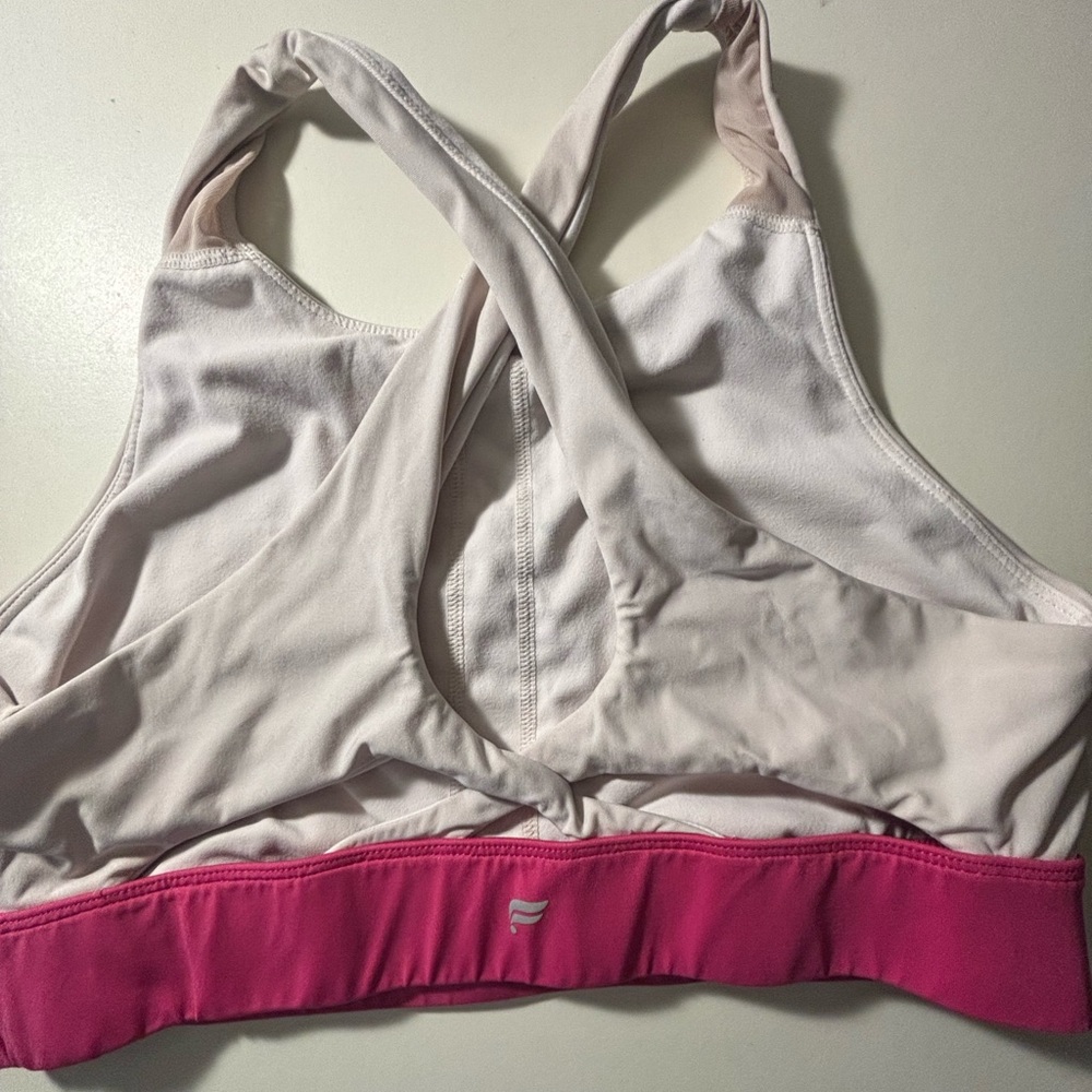 Fabletics pink sports bra